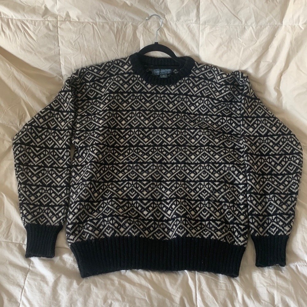 Designer wool sweater